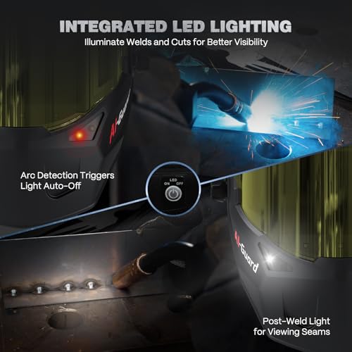 ARCCAPTAIN Intelligent Auto-Darkening Welding Helmet, 180° True Color Hood - image 8