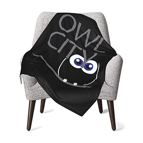 Owl City フクロウ ロゴ ブランケット 毛布 小型 洗える 膝掛け 暖かい オールシーズン お洒落 軽量 柔かい 肌触りよく ギフト ホーム ソファー カー 防寒 夏のエアコンキルト 30*40in