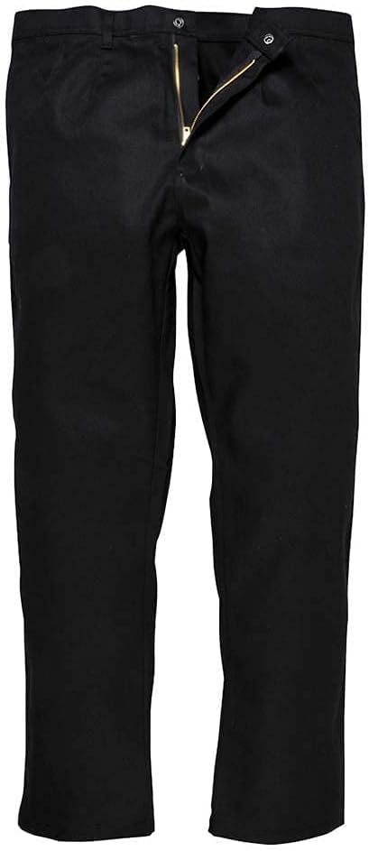 Full view of Portwest Men's Bizweld Modern Trousers in black
