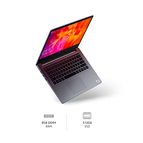 Image of MI Notebook 14 Intel Core i5-10210U 10th Gen 14 inches(35cm) Business Laptop(8GB /512GB SSD /Windows 10 Home /UHD Graphics /Silver /1.5Kg), XMA1901-FA