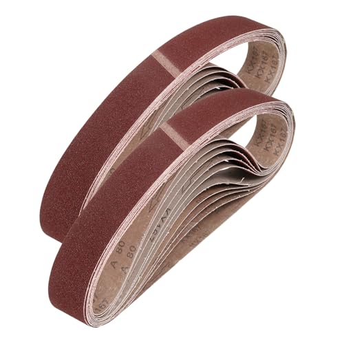 Image of sourcing map 25mmx1067mm Sanding Belts, 24 Pcs 40/80/120/240 Grit