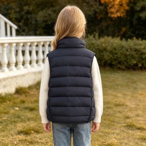 Girls Puffer Vest Quilted Stand Collar Zipper Sleeveless Warm Winter Vest - image 7