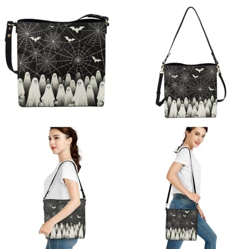 Image of HUGS IDEA Leather Purses and Handbag for Women Bucket Bag with Wrist Wallet 2 Packs