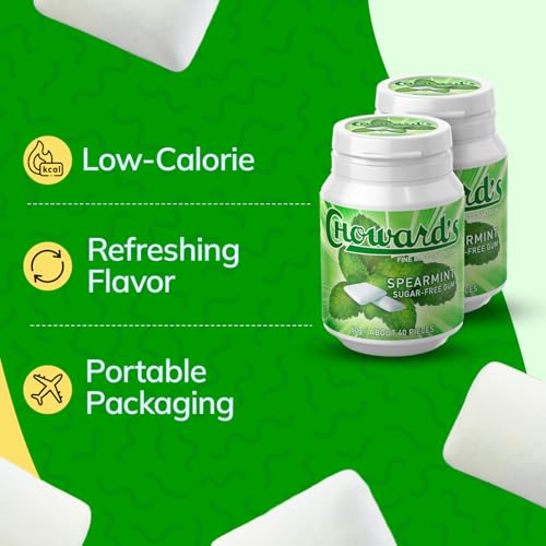 Choward's Spearmint gum, Refreshing Mint Sugar Free Gum, Pack of 2 - image 4