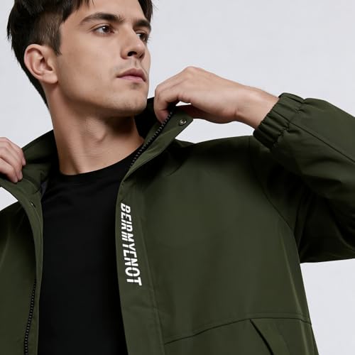 Image of MIA FASHION Men's Stylish Winter Jacket, Full Sleeve, Regular Fit | Stand Collar, Windcheater & Zipper Closure jacket
