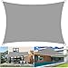 LULUDAN Sonnensegel Sonnenschutz Garten 2.5x2.5m Wasserabweisend Polyester Wetterschutz Schattenspender für Garten Terrasse Camping, Hellgrau