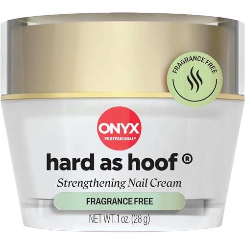 Onyx Professional Hard As Hoof Nail Strengthening Cream, Unscented - Nail Growth & Conditioning Cuticle Cream Stops Splits, Chips, Cracks & Strengthens Nails, 1 oz