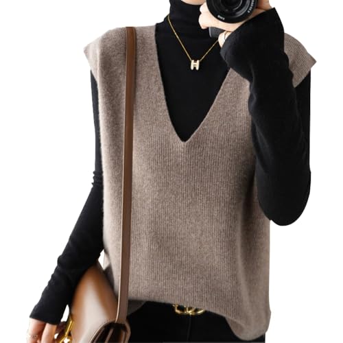 Suéter chaleco superior para mujer de punto casual ligero de otoño invierno