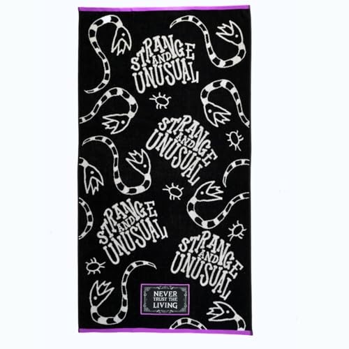 Franco Luxe Beetlejuice Halloween Goth Super Soft Plush Oversized Cotton Jacquard Bath/Pool/Beach Towel 64 in x 34 in (Officially Licensed Product)