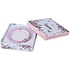 London Boutique 4 Assiettes à Dessert Shabby Chic 17,8 Cm - Porcelaine Motif Oiseau Floral - Lot De 4 Couleurs