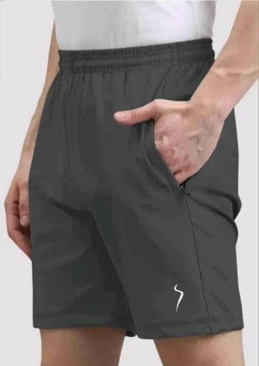 Image of Pack of 2 Men's Solid Sports Shorts | Mahira Hosiery Lycra Multicolor Regular Fit Gym Running Casual Half Pants