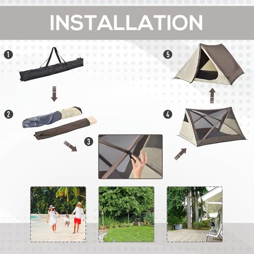 Carpa instantánea pop up 7x7ft para camping y senderismo miniatura 6