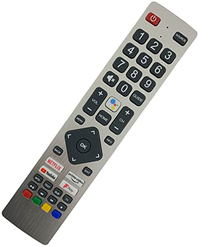 Generic Replacement Voice TV Remote Control Compatible with Sharp Aquos Ultra HD 4K HDR Smart Android TV with Google Assist