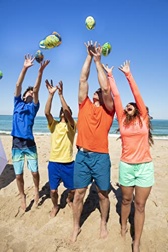 Wahu Mini Football Blue/Green 6.5-Inch Length - 100% Waterproof With Real Laces For Use In And Out Of Water #TOP4