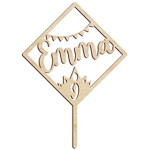 Decoración para tarta personalizable con texto "Crown" (16 x 23 cm), color marrón Cover