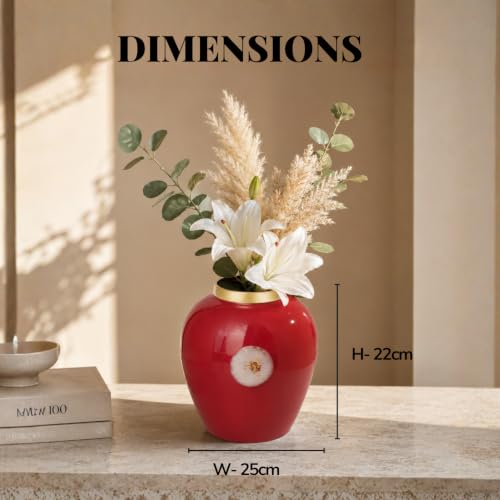 Image of Urban Born Vases For Living Room Corner |Big Vases For Elegant Home Decoration |Home Decor Flower Vase Iron |Fresh or artificial Metal Flower Vase Stand For Dining Table, Bedroom, Office, Wedding Gift