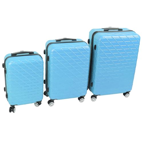 YOUTHINK 3Pcs Luggage Set,Spinner Wheel Hardshell Suitcase Lightweight with TSA Lock 150kg Load Capacity 20in 24in 28in for Secure Travel (Blue)2