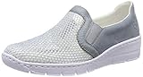 Flexible Laufsohle Rieker Damen 565W7-10 Slipper, Blau (Sky/Blue 10), 39 EU