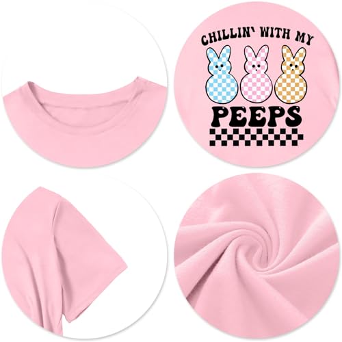 Image of LAZYCHILD Women Easter Teacher Shirts: Funny Treat All with Kindness T-Shirt Bunny Rabbit Tee Tops