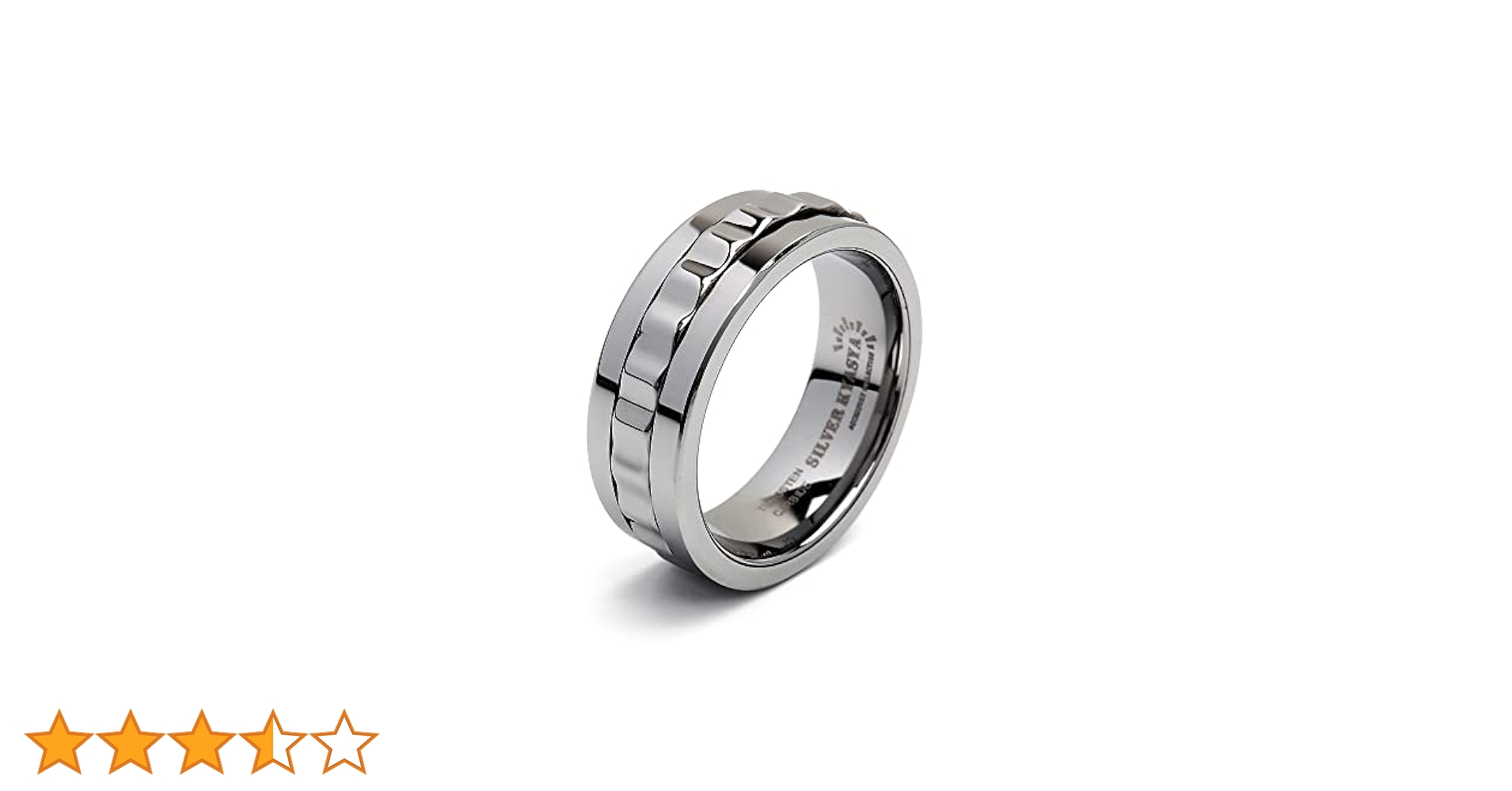 Amazon | [silver KYASYA]タングステン 回る ギミック リング