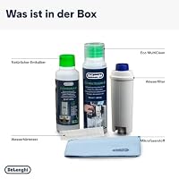 De'Longhi Original CoffeeCareKit DLSC306 -Pflegeset für Kaffeemaschinen & Kaffeevollautomaten,enthält 1 x 200 ml EcoDecalk,1x 250 ml EcoMultiClean,1x Wasserfilter,1x Mikrofasertuch,1 x Wasserhärtetest – Ansicht 6