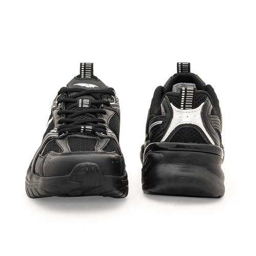 Image of Red Tape Women's Sneakers White Silver Pu Mesh Round Toe Lace-Up
