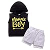 NCONCO Baby Boy Fashion Outfits Pasgeboren Peuter Mouwloos Hoodie + Shorts