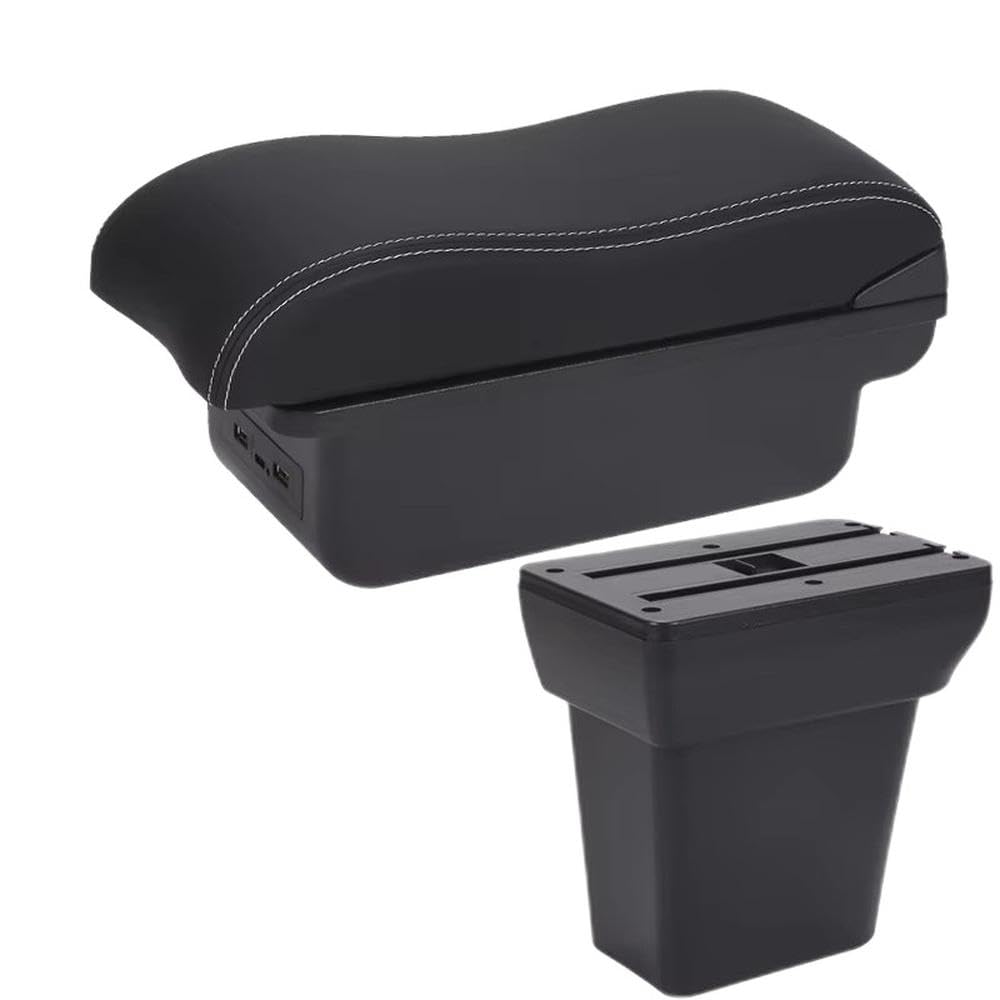 Sxqpocar B3 Black White 3Usb For Ford Ecosport 2009 Car Armrest Box Auto Storage Box Replacement Parts