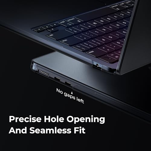 Image of EooCoo Case Compatible with MacBook Air 13 inch M5 2026-2022 M4 M3 M2 A3449 A3240 A3113 A2681, Matte Hard Shell Scratch Resistant Protective Cover for Mac Air 13.6 inch, Original Black