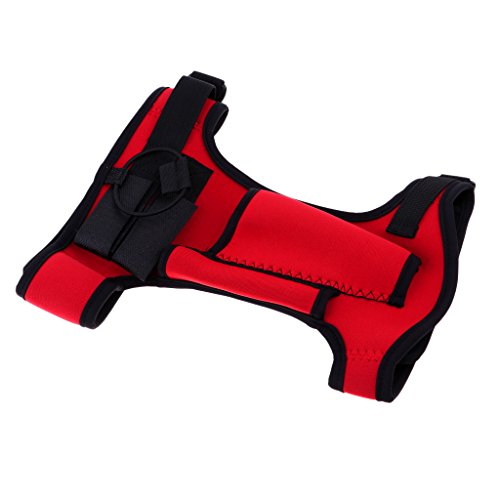 pistro Neoprene Leg Sheath/Arm Strap, Comfortable & Fully Adjustable - Great for Spearfishing, Snorkeling, Swimming, Boating, Hunting Red