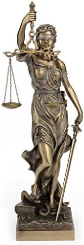 Large Bronze Finish Lady Justice 18 Inch