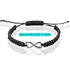 Dadabig 6Pcs Bracelets Infinity Braided Handcrafted, Adjustable Braided Unisex Cuff Link Leather Luck Wristband Rope Bangle for Men Women Friendship Couple Gift, 17-28cm #3