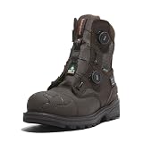 Timberland PRO Men's Magnitude BOA 8 Inch Composite Safety Toe Waterproof Puncture Resistant Industrial Work Boot, Brown, 8.5M
