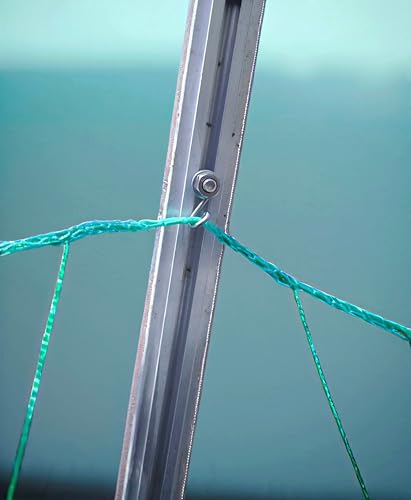 GAO Flora 20 Stück Pflanzenhalterösen aus Edelstahldraht offene Öse , Haken mit Hammerkopfschraube für zur Aufhängung von Gurkennetzen oder als Rankhilfe für Tomatenpflanzen in Gewächshäusern