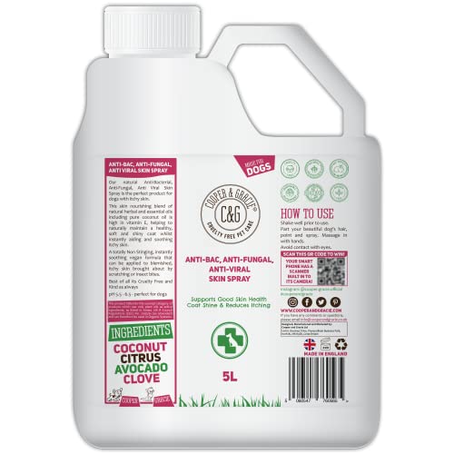 Cooper And Gracie C&G Cruelty free Pet Care Antibacterial Anti Fungal Dog Spray Ringworm Dogs