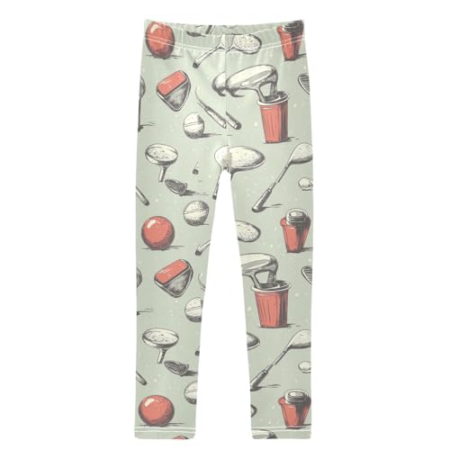 Golf Equipment Ball Girls Leggings Kids Yoga Pants Dance Active Tights 4T