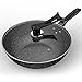 LKXZYX Wok Pan, Antihaftbeschichtung, ergonomische Griffe, hitzebeständig, Aluminium mit Non-Stick-Induktionsbasis und Abnehmbarer Griff, Saute Wok,34cm