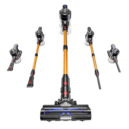 Image of NADALY Cordless Vacuum Cleaner, 580W 50KPa Self-Standing Stick Vacuum with 65-Min Runtime, Anti-Tangle Brush, 1.8L Large Dust Cup, Lightweight Vacuum Cleaners for Home Hardwood Floor Carpet Pet Hair