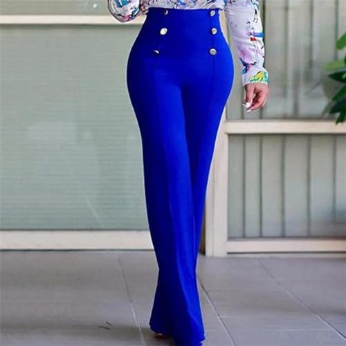 Solid Color Flare Pants Women High Waist Wide Leg Pants Office Ladies Trousers Slim Long Pants4