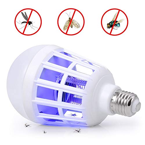 FLLOVE 1PC 2 en 1 Bombilla LED Trampa elctrica del Insecto del Asesino del Mosquito de la luz E27 220V electrnica Anti Insectos llev la CA Lmparas (Color : 12W E27 220V)