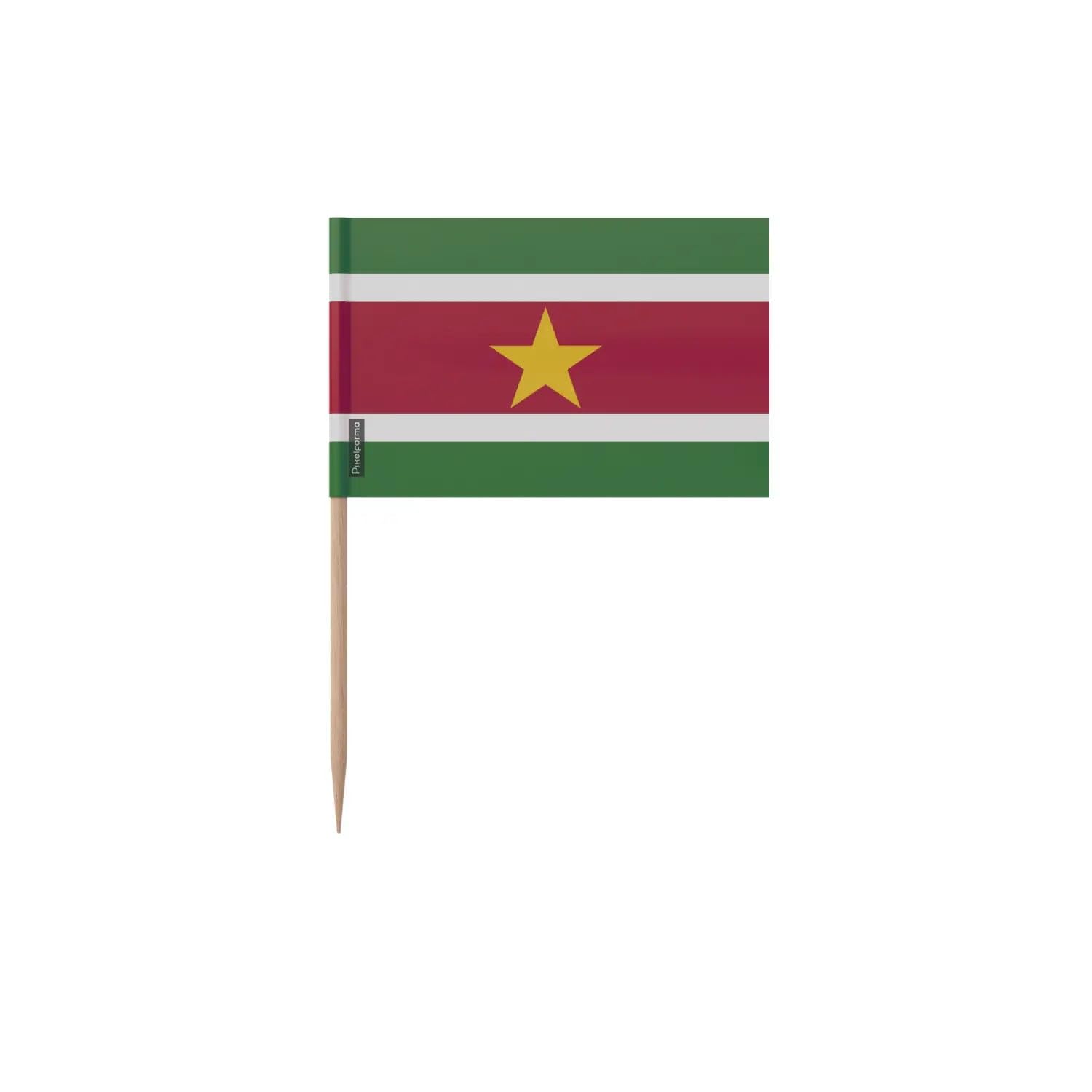 Palillo de dientes de la bandera de Suriname en varios tamaños, 100 piezas, 10 cm
