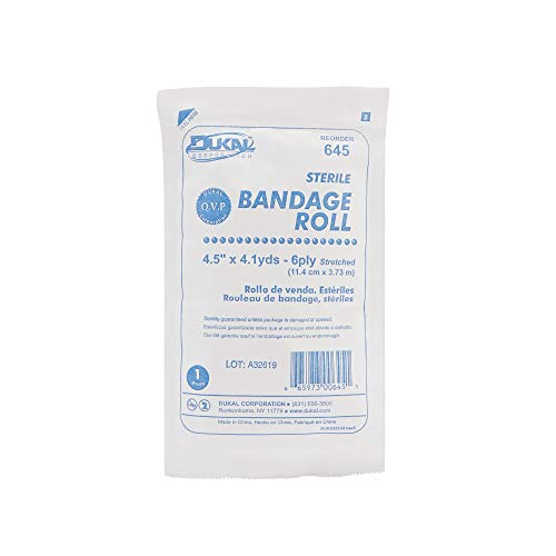 Dukal 645 Fluff Bandage Roll, 4.5" x 4.1 Yard, 6-ply, Sterile miniatura 2