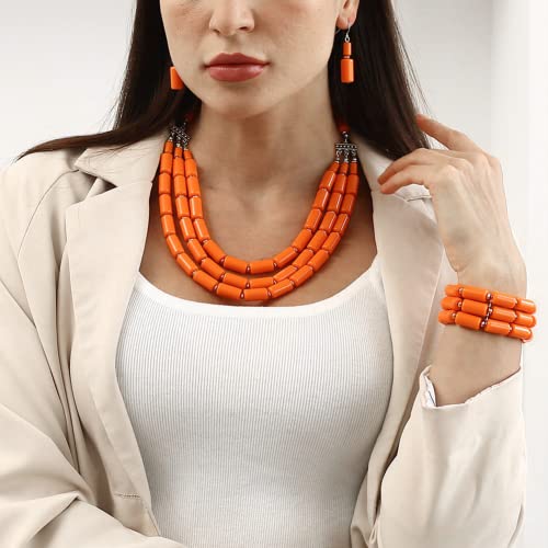 Conjunto de joyería bohemia para mujer con collar de cuentas 2