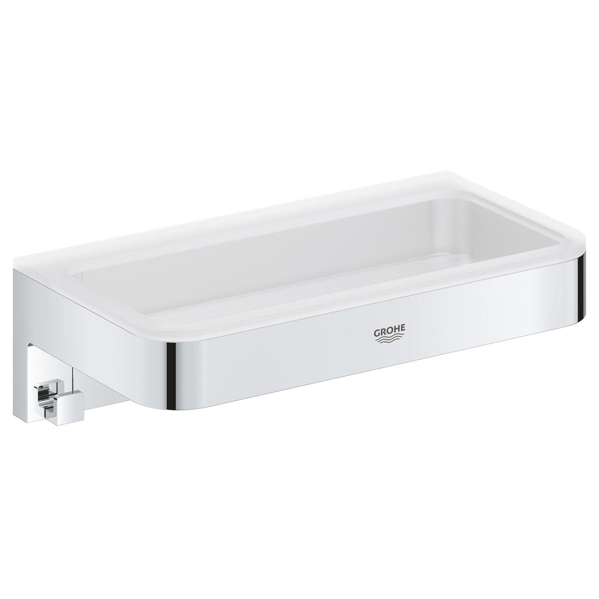 Grohe Start Cube QuickFix - Estantería de ducha, cromo, para pegar (pegamento QuickGlue A2) o atornillar, ref. 41107000
