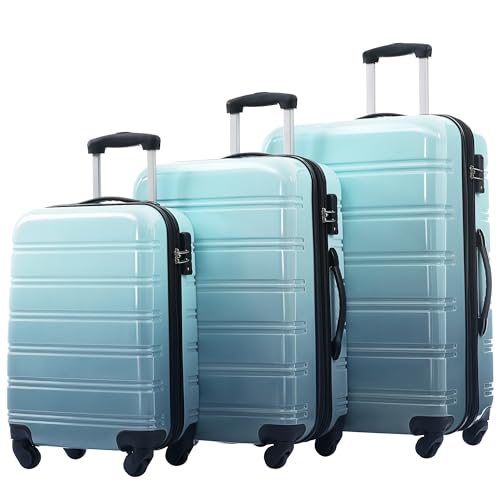 3-Piece Hardshell Luggage Sets with Gradient Colors – Expandable 20