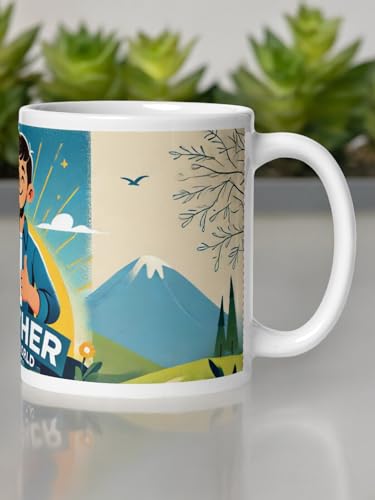 Image of Better Gift Flowers Best Brother Mug, Round Shaped Multicolor Themed Coffee Mugs, Mug for Gifting, Gifting Items for Family, Friends & Closed Ones