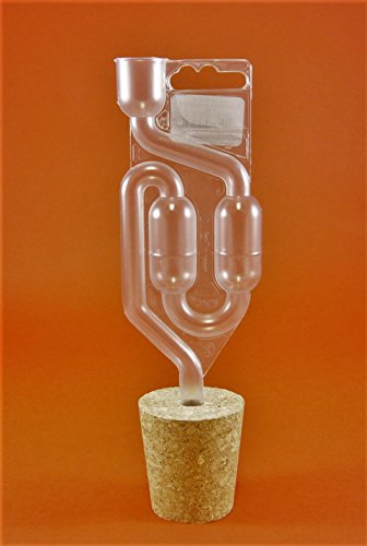BOUCHON de LIèGE AVEC TROU 46/36mm+ BARBOTEUR Plastique | Bouchons | Bonde | Fermentation Bonde | Dame-Jeanne | Bonbonne | Levure de vin Cover