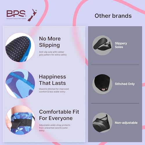 Image of BPS 'Aqua Series' 3mm Neoprene Water Socks for Sand, Beach, Soccer, Volleyball, Wetsuit Booties