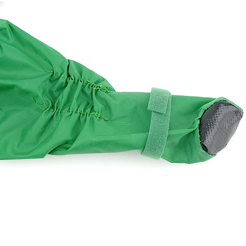Chubasquero para perro pequeño verde XL impermeable cuatro patas con capucha 3
