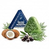 Dreieckiges festes Shampoo-Stück, Shampoo-Stück mit Lebensbaum Blatt, Haarstärkende Seife mit...